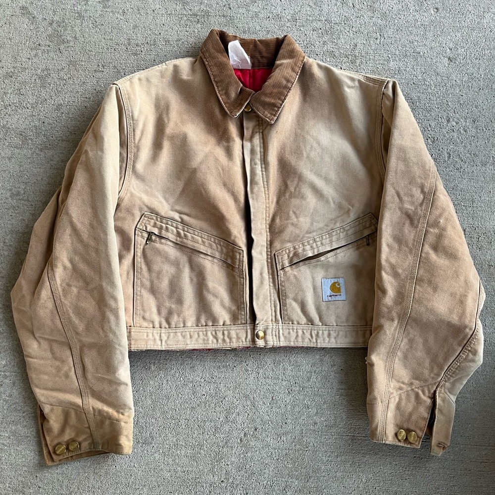 Vintage 90s Carhartt workwear streetwear cropped utility jacket coat
